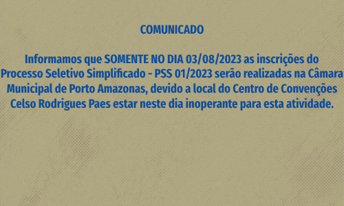 COMUNICADO PSS2023